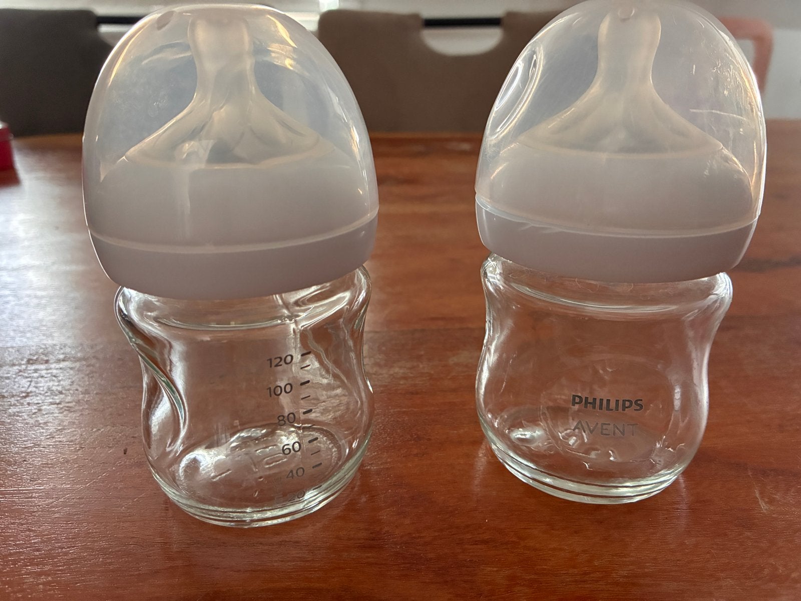 Philips Avent Avant-Garde 120 ml fles met maat 2&3, Gebruikt, Inclusief flessen, Babyfles, Philips Avent