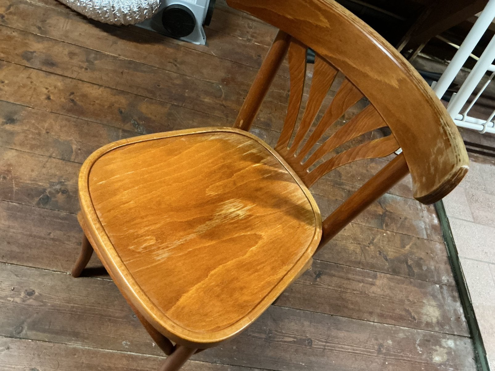 Leuk café stoeltje., Ophalen, Gebruikt, Bruin, Eén