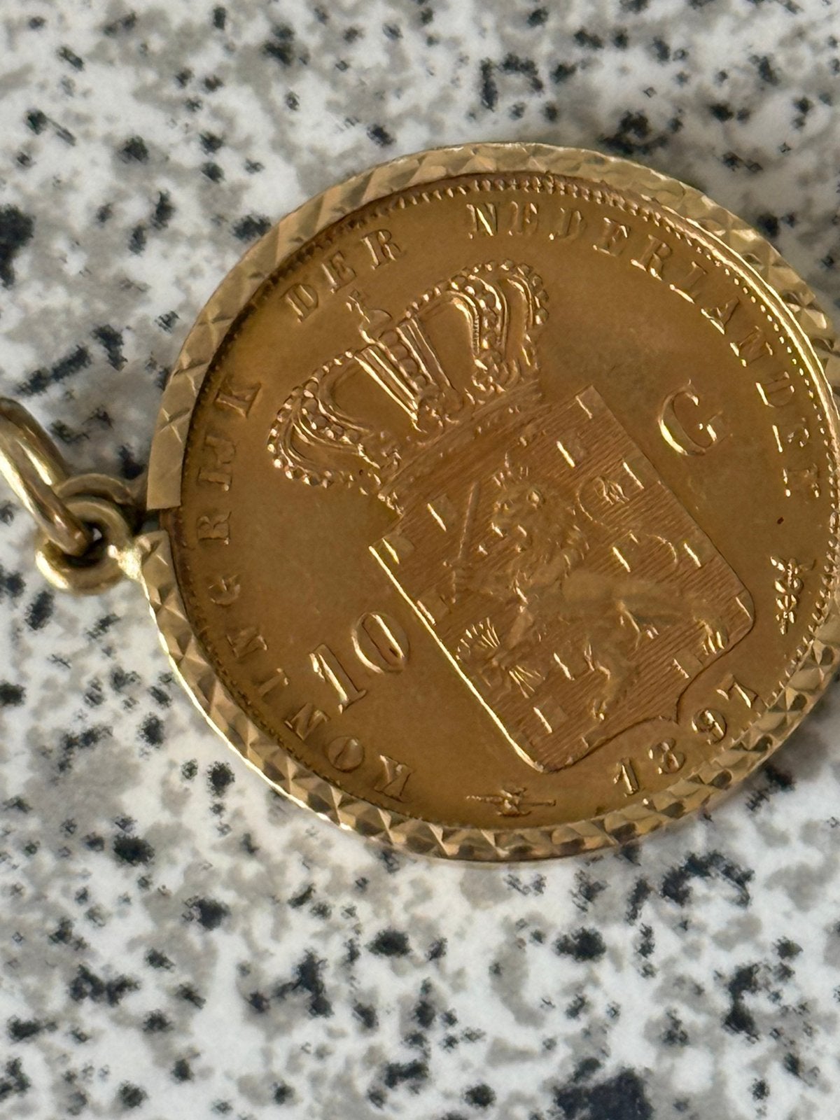 Gouden 10 Gulden Munt Koningin Wilhelmina 1891 Hanger, Ophalen, Goud, Koningin Wilhelmina, Losse munt