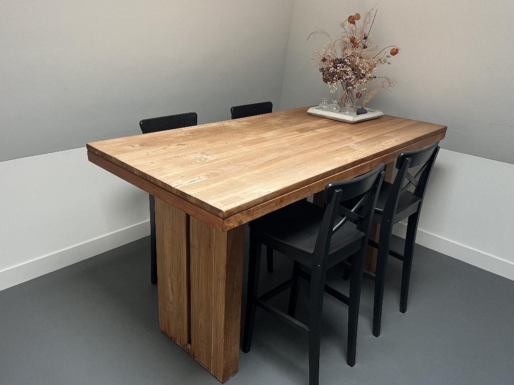 Bartafel massief eikenhout, Ophalen, Zo goed als nieuw