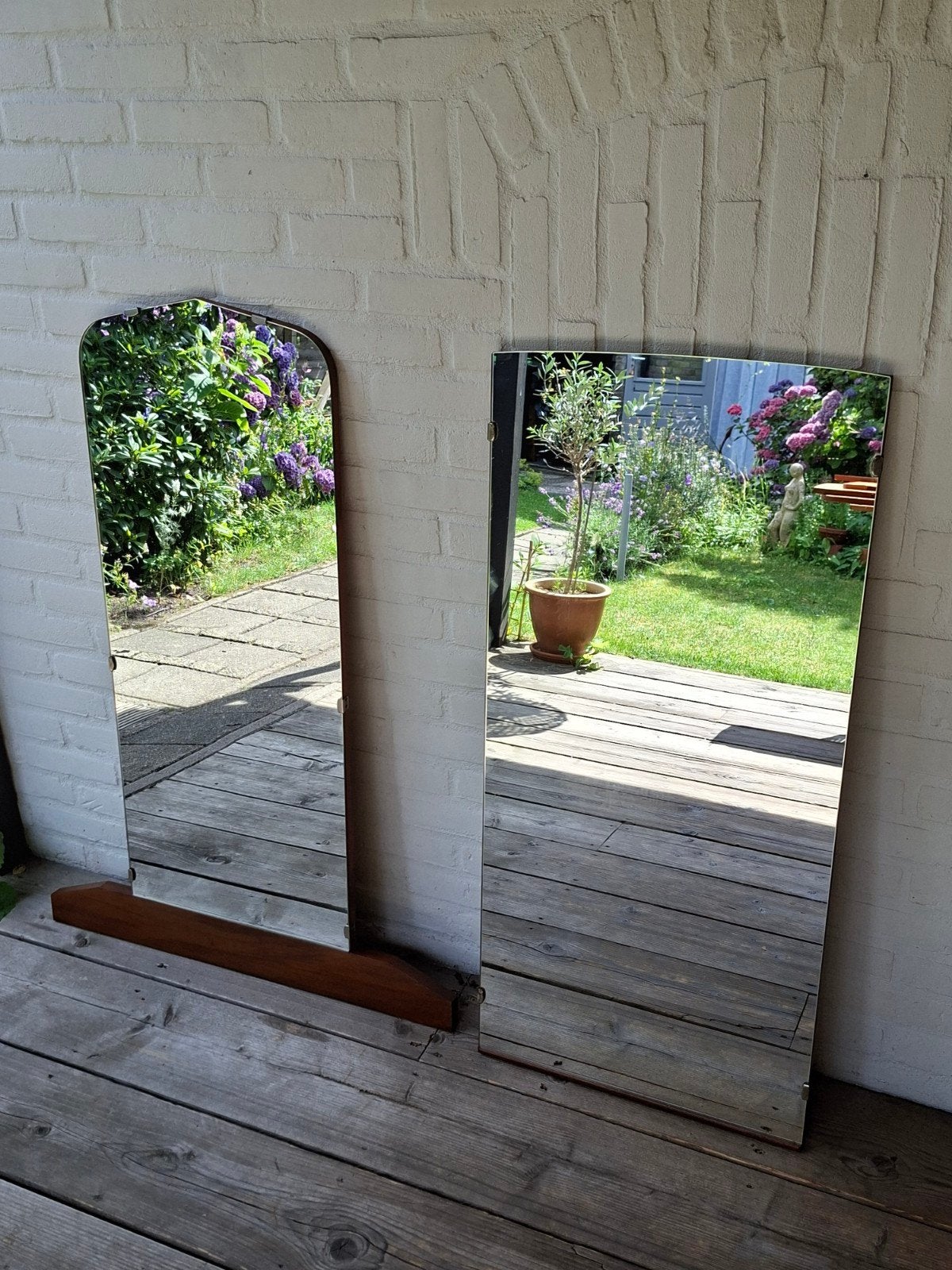Vintage retro spiegel kapspiegel Design Mid Century jaren 60, Ophalen, Minder dan 50 cm, Gebruikt, 100 tot 150 cm