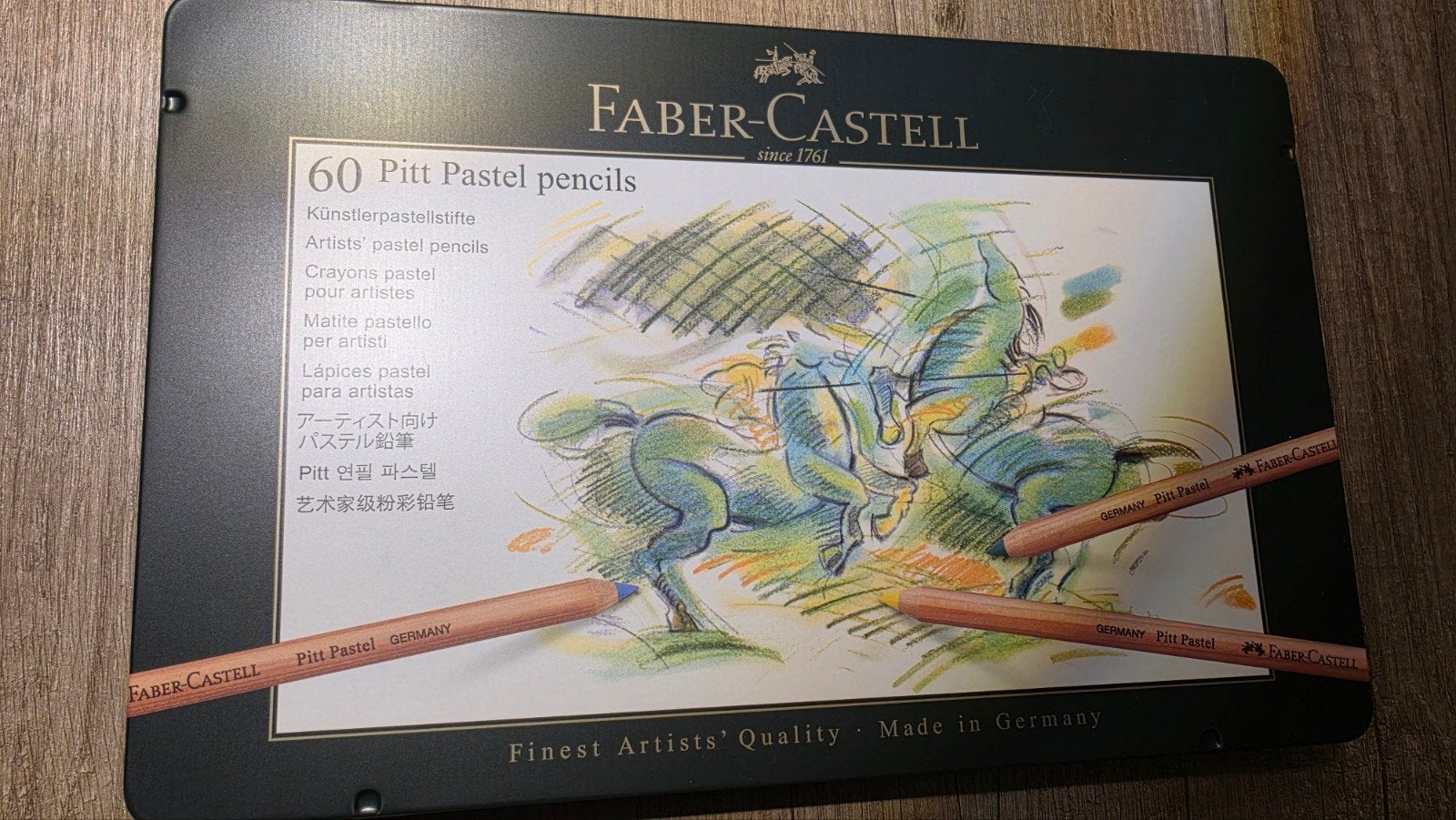 FABER CASTELL leeg blik voor 60 pastelpotloden., Ophalen of Verzenden, Zo goed als nieuw, Potlood of Stift