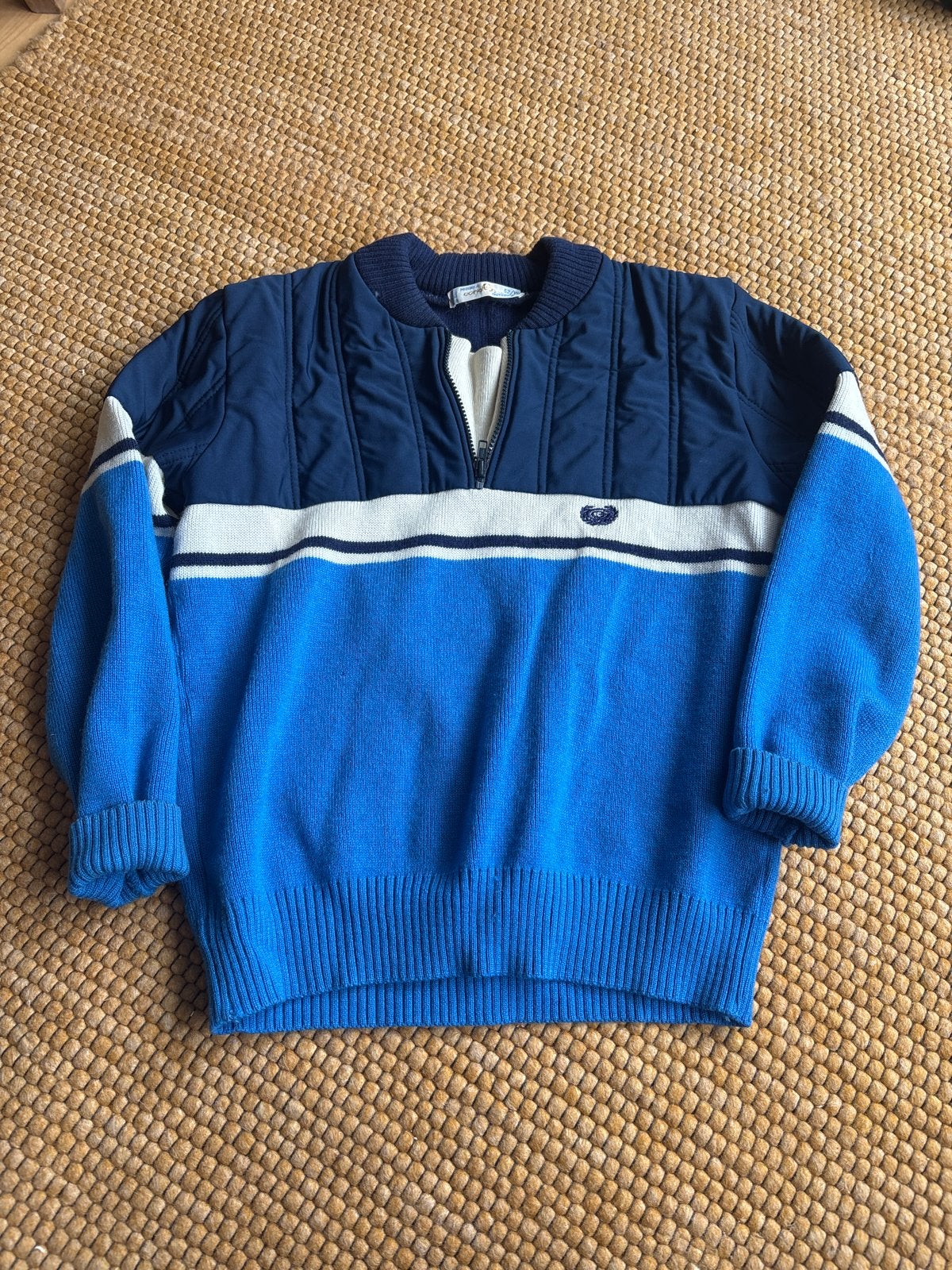 Warme Trui Blauw/Wit - Maat S/M (valt kleiner dan XL), Kleding | Dames, Truien en Vesten, Ophalen of Verzenden, Gedragen, Maat 46/48 (XL) of groter
