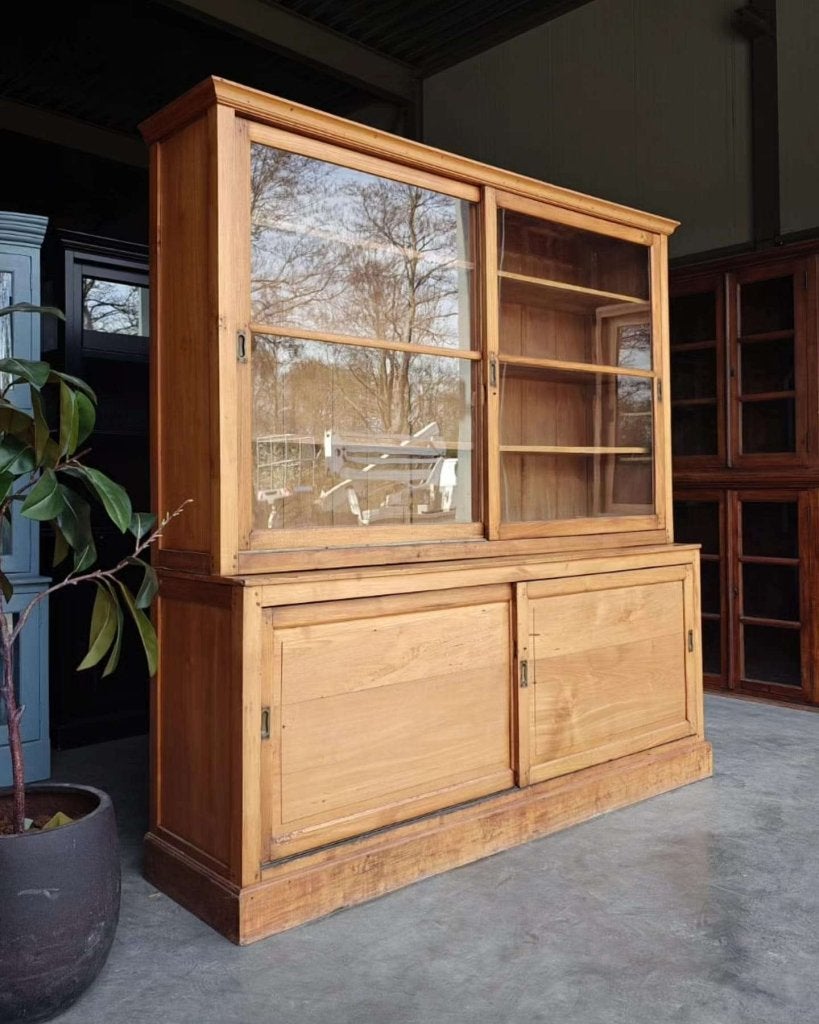 Teak Buffetkast | Ruime Vitrinekast | Winkelkast #5950, Antiek en Kunst, Ophalen of Verzenden
