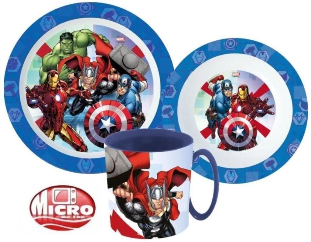 Avengers Kinderservies met Mok - Magnetron - Marvel Eetsetje, Ophalen of Verzenden, Nieuw