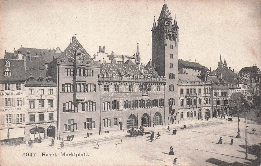 702-296-053 Basel Marktplatz, Verzenden, Voor 1920, Overig Europa