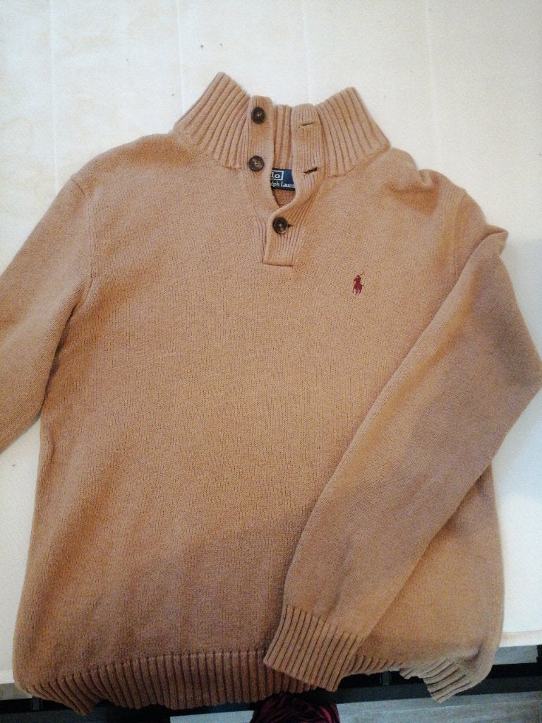 Sweater Polo Ralpf Lauren maat S, RALPH LAUREN, Bruin, Ophalen of Verzenden, Zo goed als nieuw
