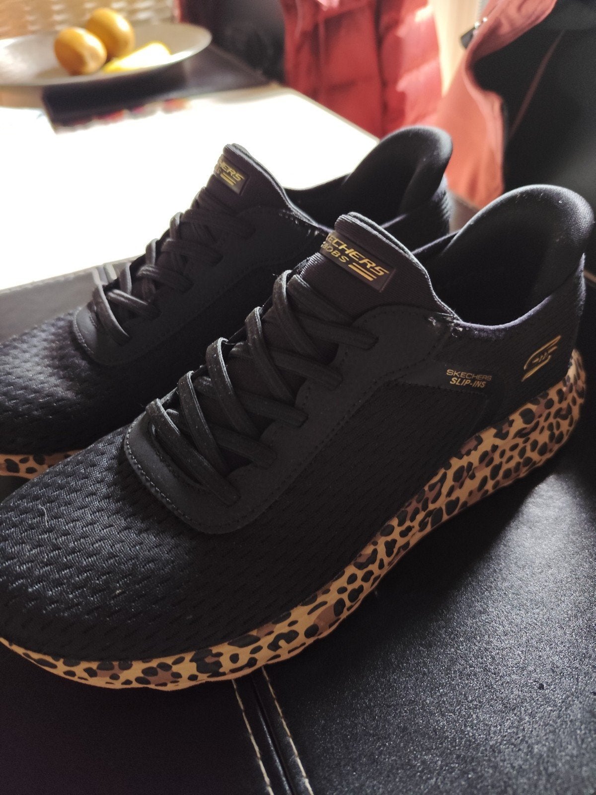 Skechers Bobs Squad Chaos - Leopard print sneakers, Skechers, Zwart, Nieuw, Ophalen of Verzenden