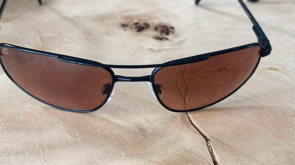 4 zonnebrillen Ray-Ban & Serengeti – diverse modellen, Ophalen, Gebruikt, Zonnebril, Bruin