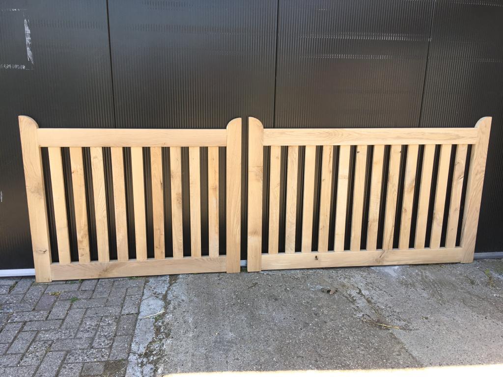 Eiken kwaliteit hekwerk - OP MAAT, Niet ingevuld, 1 tot 2 meter, Minder dan 3 meter, Niet ingevuld