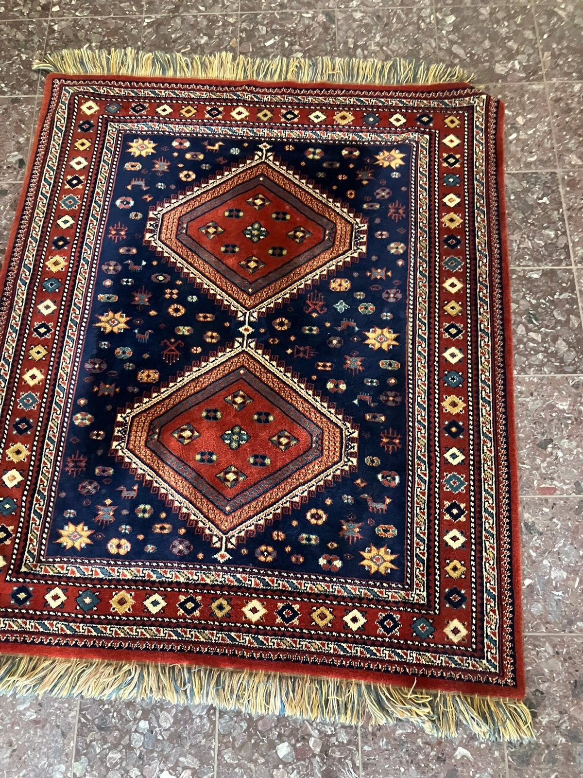 Vintage wollen kleed of tafelkleed jaren 60/70, Ophalen of Verzenden