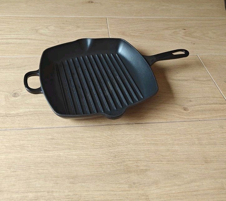 BK Bourgogne grillpan 26x26 cm - Gietijzer - Inductie, Koekenpan, Gebruikt, Gietijzer, BK