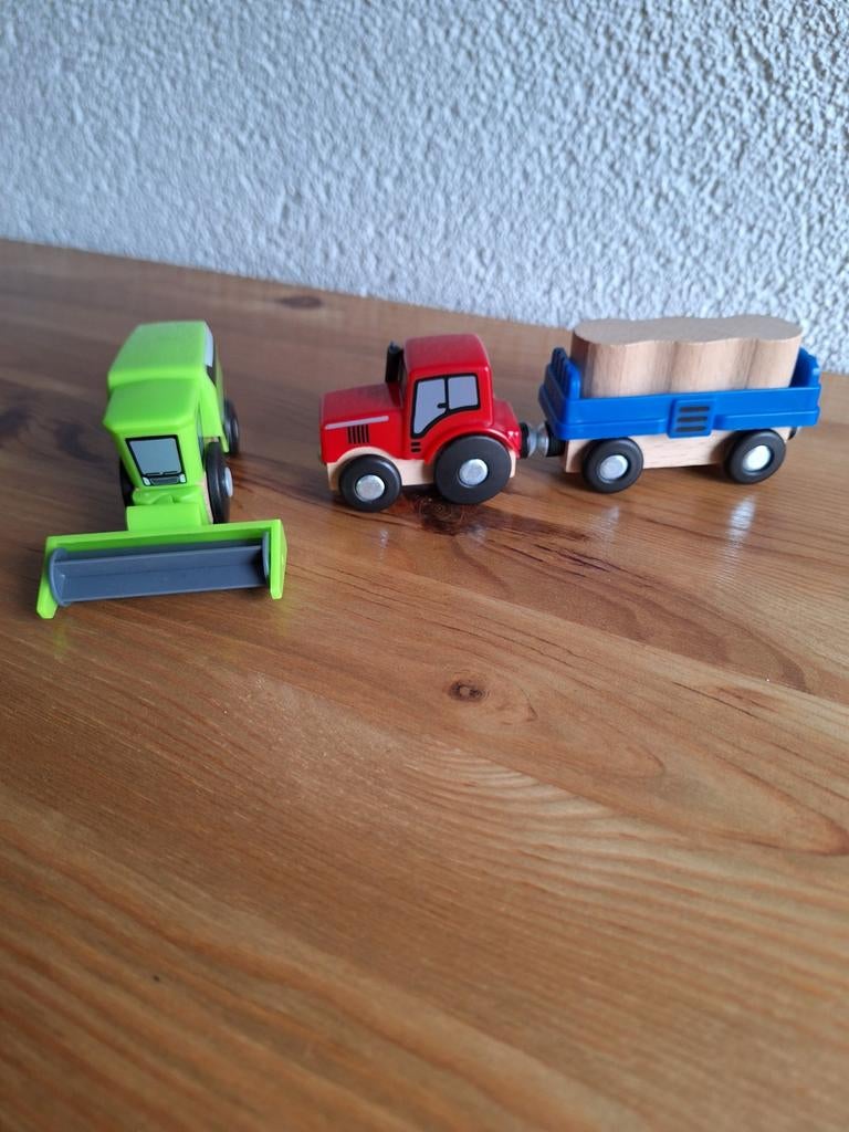 Tractor met aanhanger stro en combine, Ophalen of Verzenden, Zo goed als nieuw