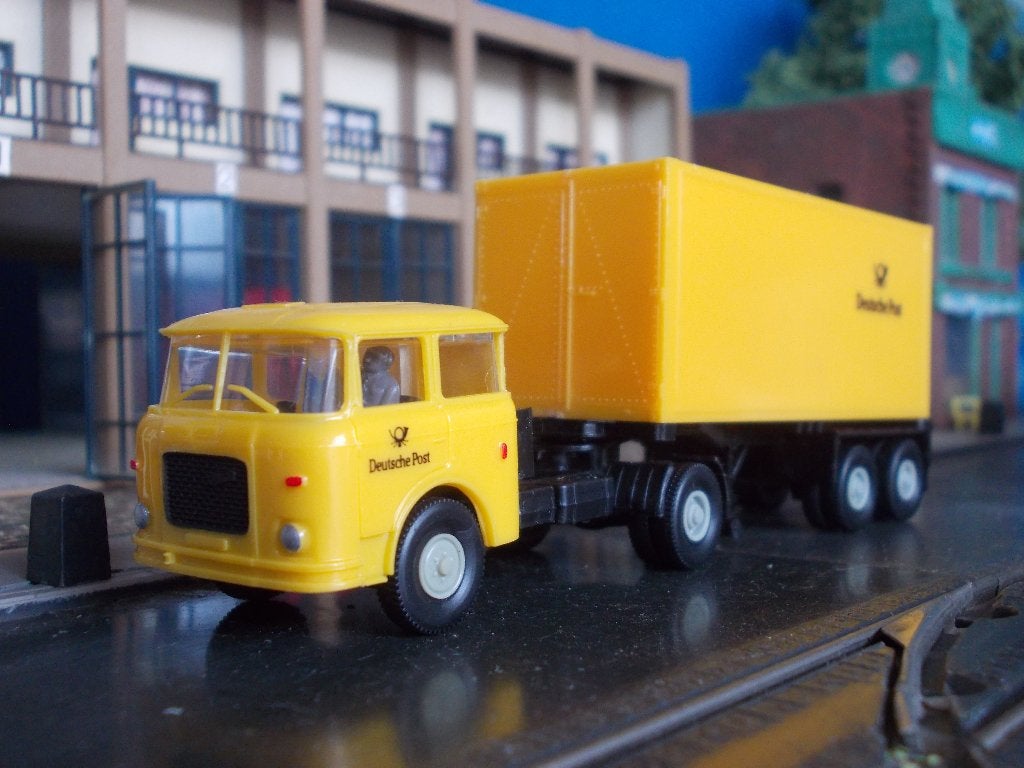 Skoda S 706 RTTN Container-oplegger Permot Deutsche Post, Ophalen of Verzenden, Nieuw, Bus of Vrachtwagen, Rietze