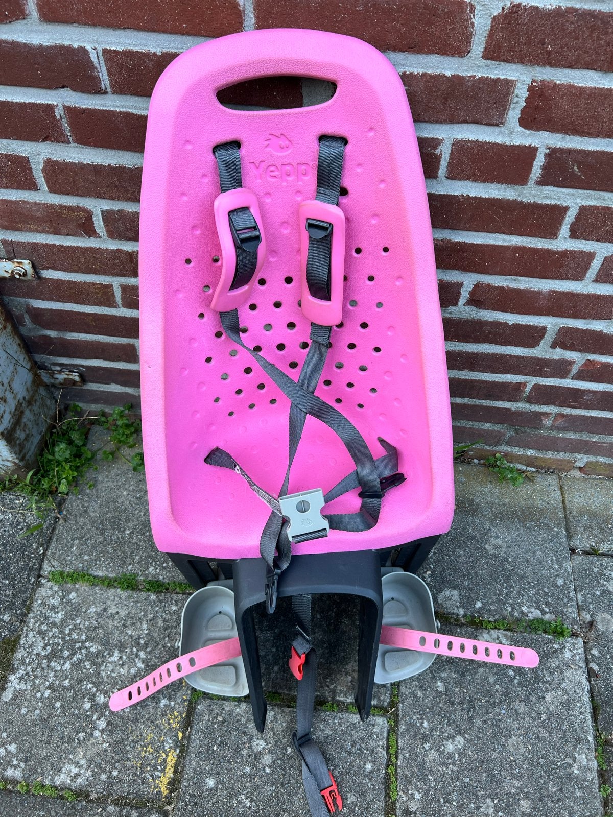 Yepp fietsstoeltje achter roze, Ophalen, Achterzitje, 9 t/m 18 kg, Gebruikt