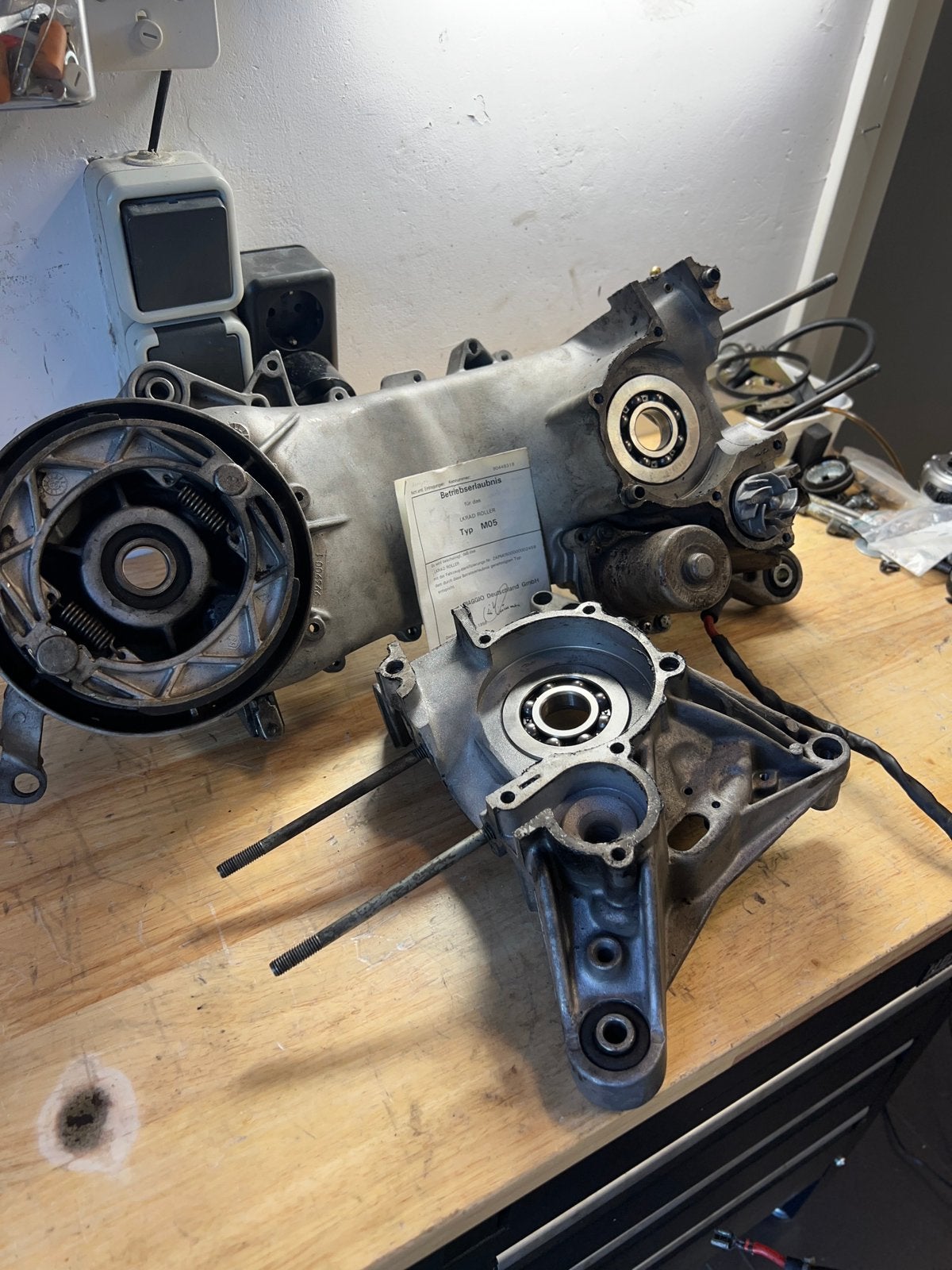 Piaggio hexagon m05 carters (grote trommel) stage 3, Ophalen