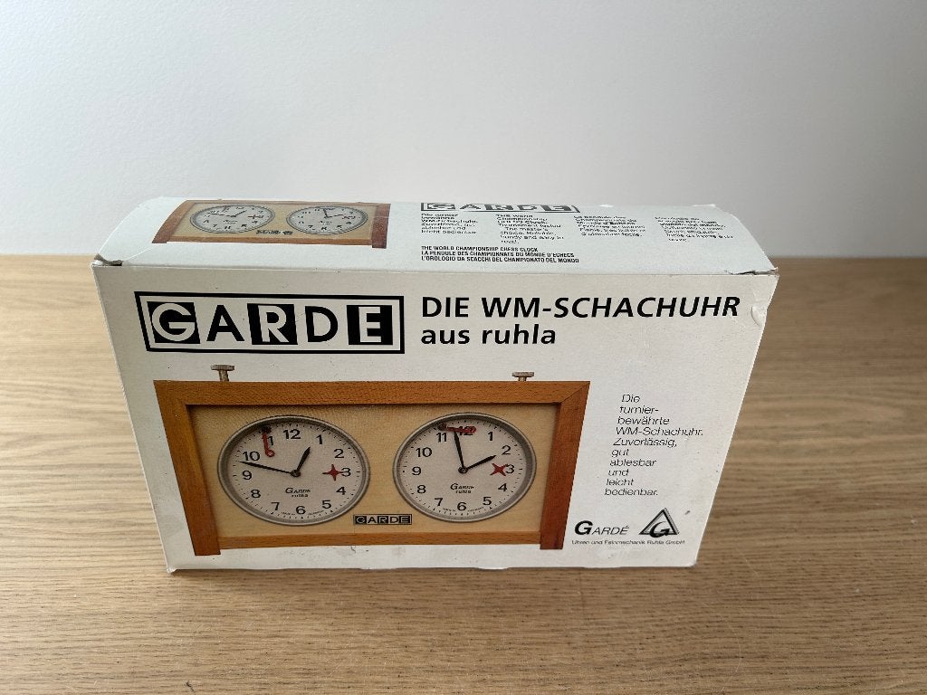 Garde Houten Schaakklok, Ophalen of Verzenden, Zo goed als nieuw