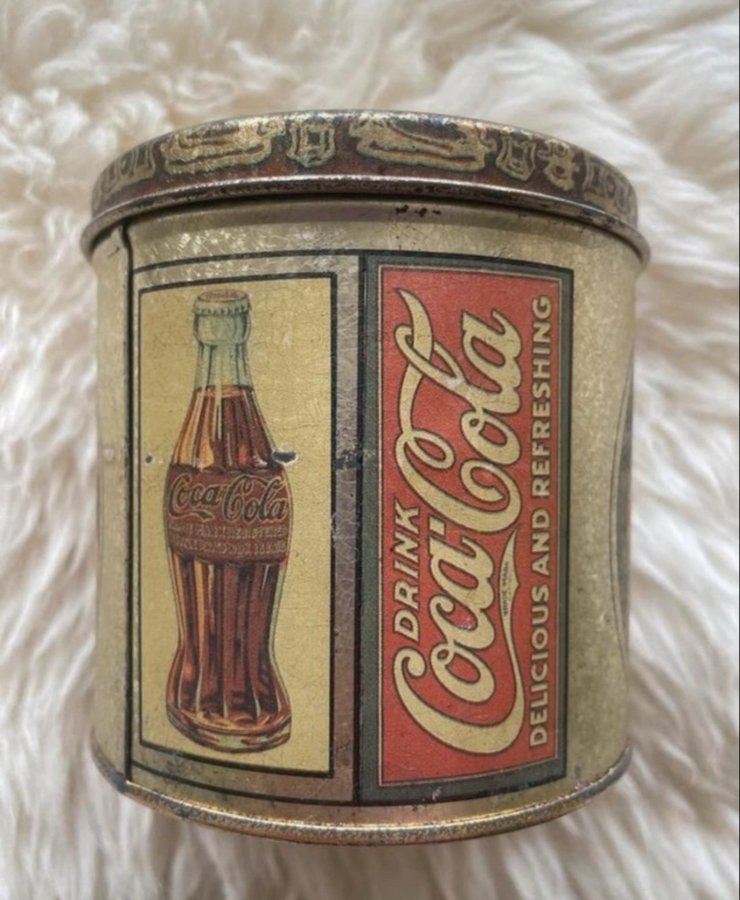 Vintage Coca-Cola blikje met damesafbeeldingen, Ophalen of Verzenden, Gebruikt