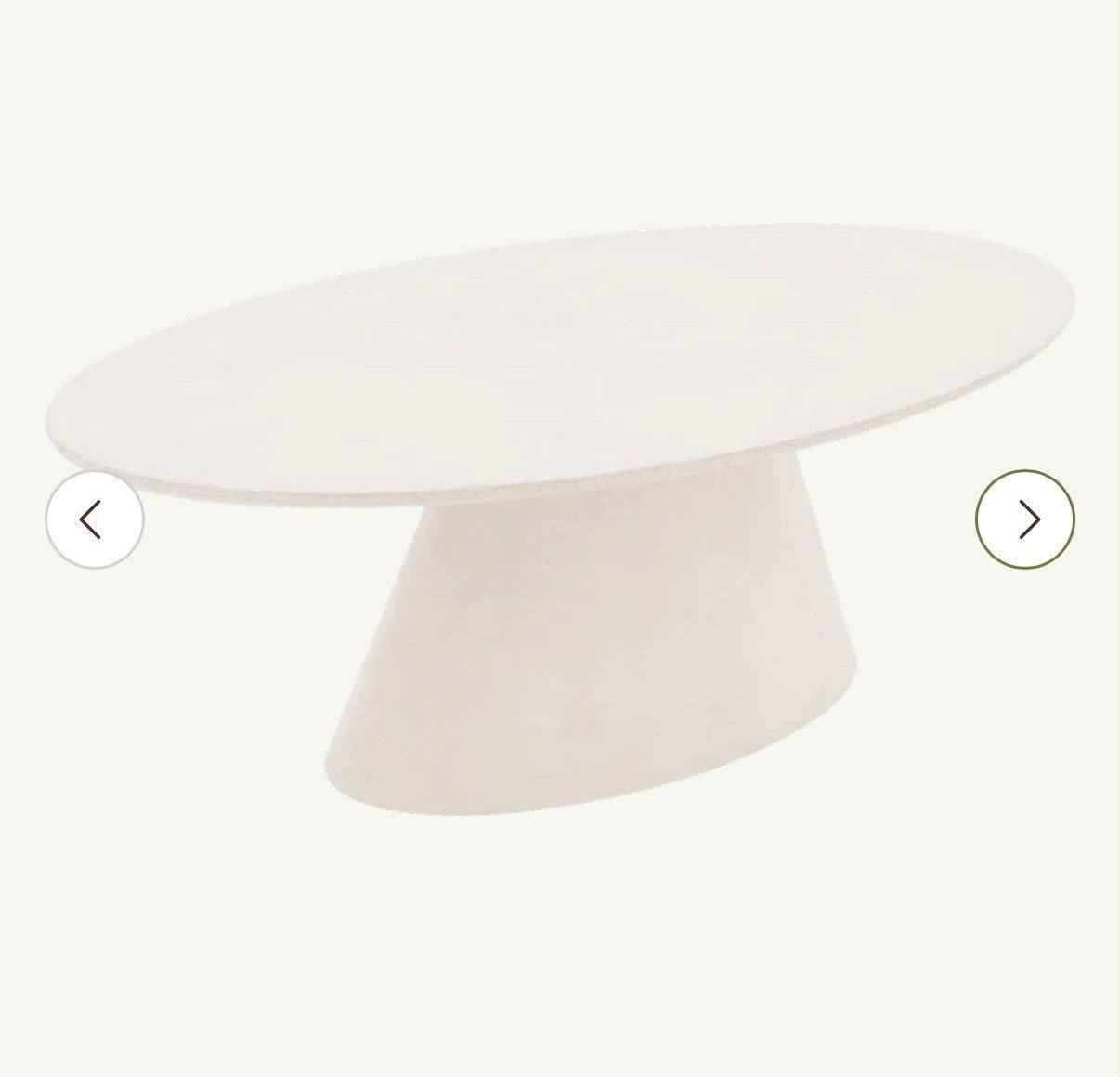 Goossens Stone eettafel - Ovale design eettafel, Ophalen, Overige materialen, 50 tot 100 cm, Zo goed als nieuw