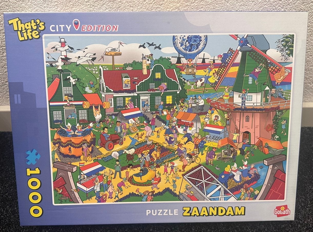 Thats life puzzel city edition ZAANDAM, Ophalen of Verzenden, 500 t/m 1500 stukjes, Zo goed als nieuw, Legpuzzel
