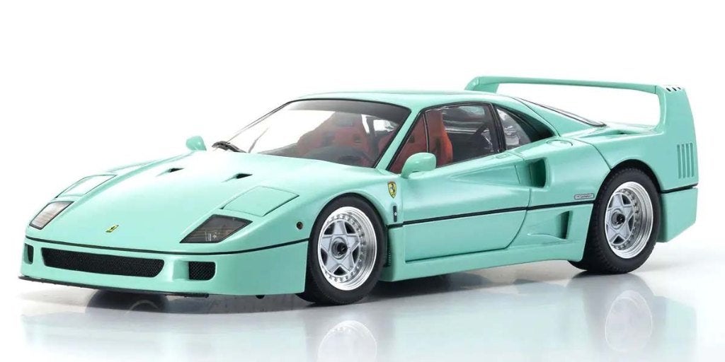 Kyosho 1:18 Ferrari F40 Mint Green 1987 Die-Cast Collection, Ophalen of Verzenden, Zo goed als nieuw, Auto, Kyosho