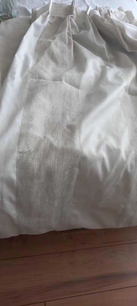 Te koop vitrage 2x350b en 250h, 350 cm, Vitrage, Crème, Met haken