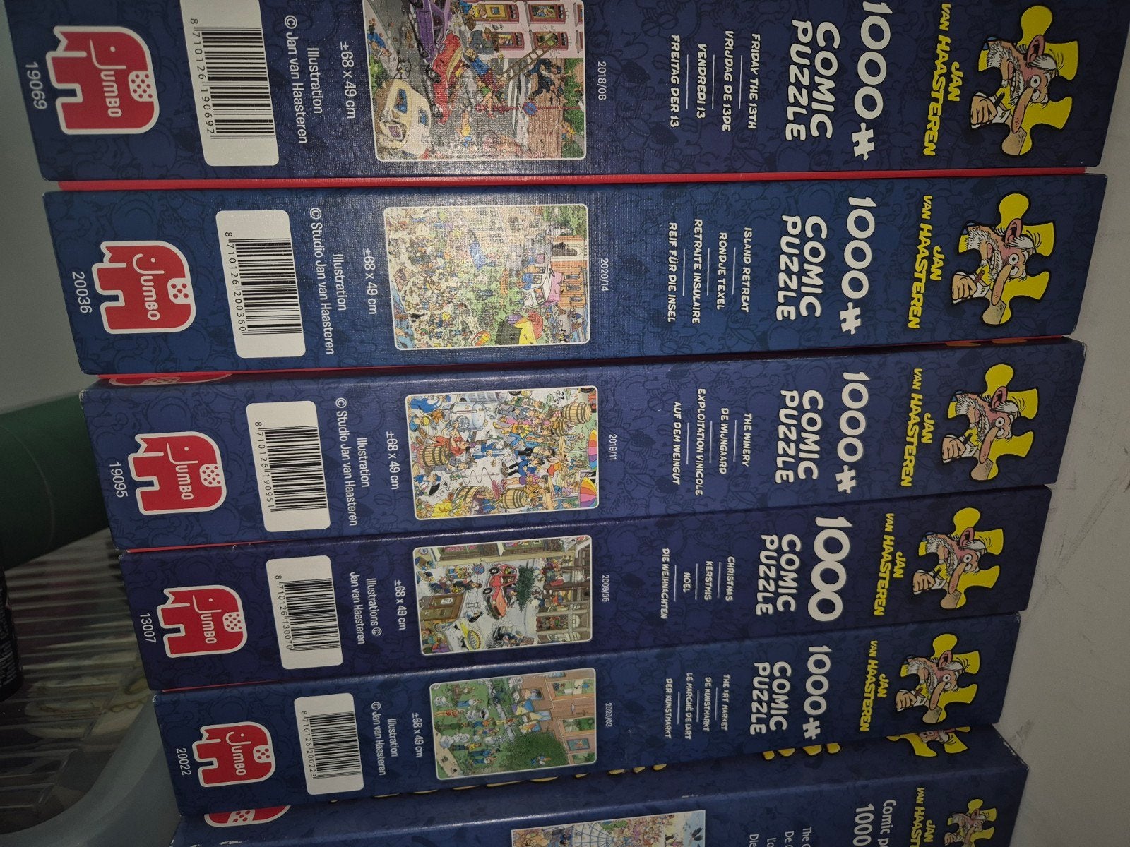 5 st Jan van Haasteren Comic Puzzels - Diverse 1000 stukjes, Ophalen, 500 t/m 1500 stukjes, Gebruikt, Legpuzzel