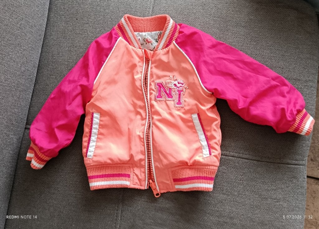 omkeerbare jas maat 74, Ophalen of Verzenden, Zo goed als nieuw, Meisje, Jasje