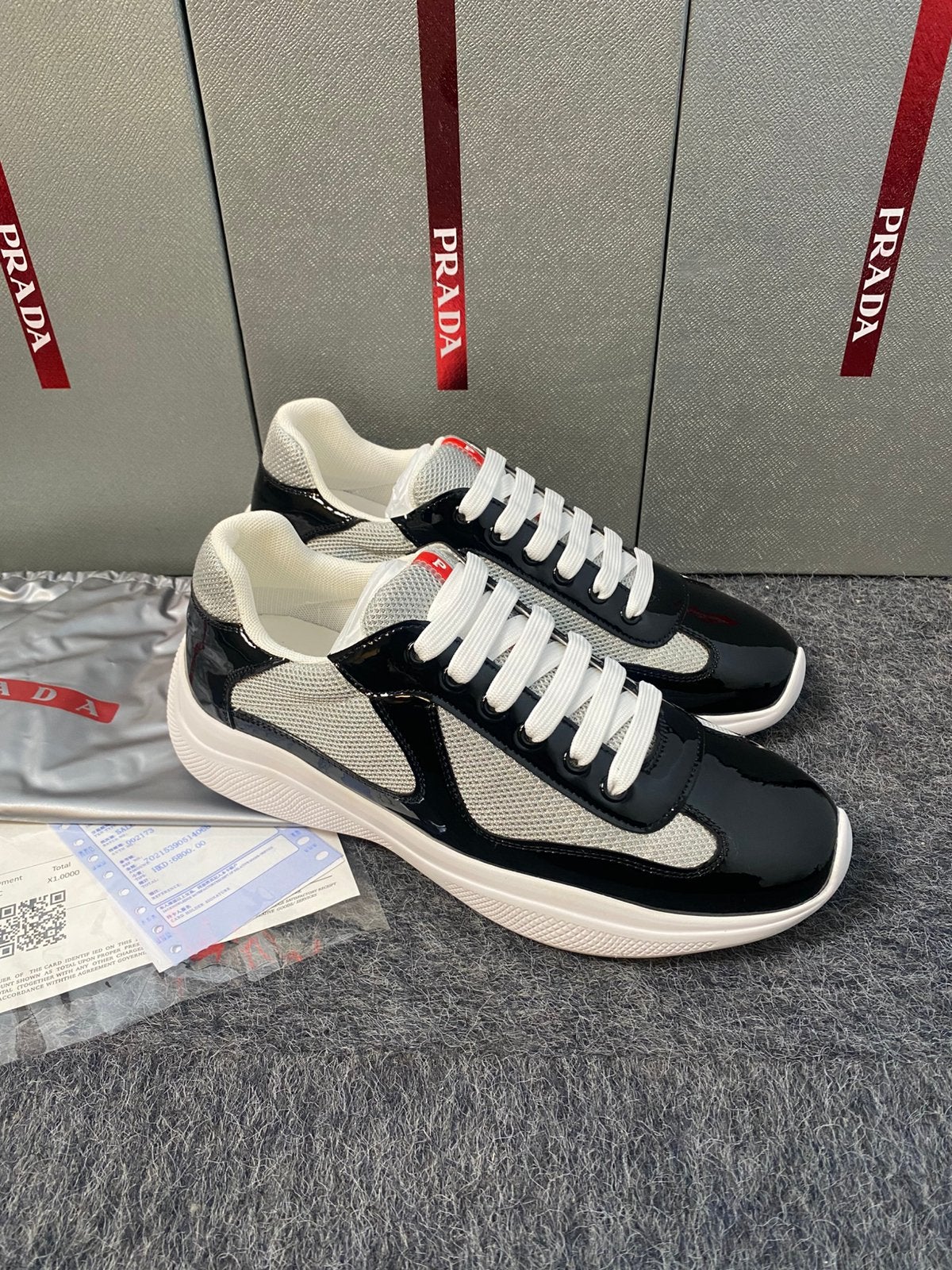 Prada America’s Cups Zwart - Sneakers - Maat 39 t/m 46, Ophalen of Verzenden, Zwart, Sneakers of Gympen
