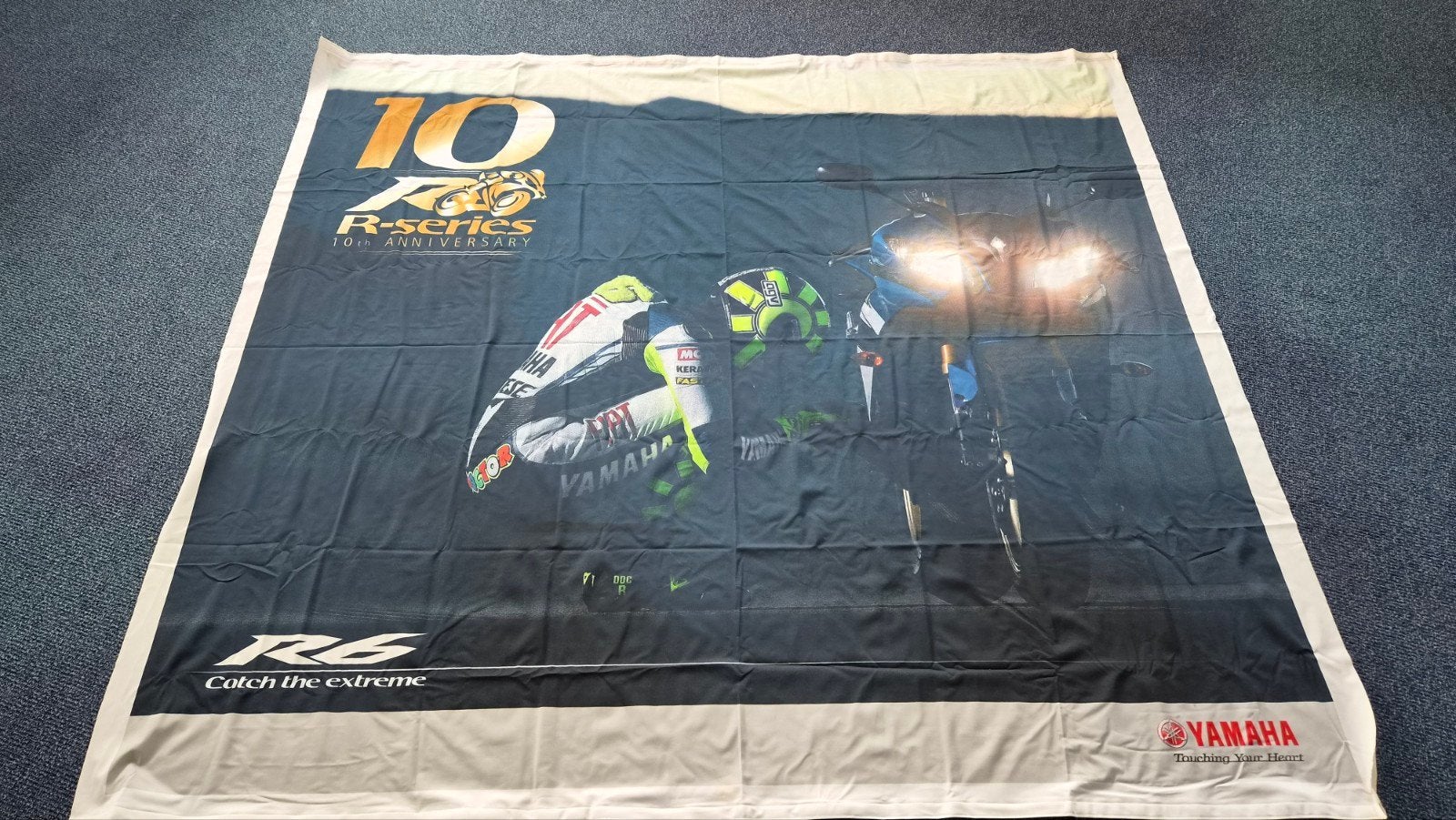 Valentino Rossi Yamaha R6 doek - 10th Anniversary, Ophalen of Verzenden
