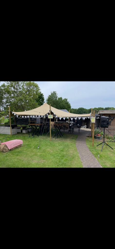 Stretchtent te huur huren 6x10 m, Ophalen, 8 meter of meer