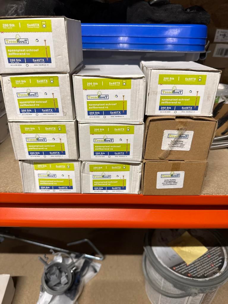 Trendhout spaanplaatschroeven zelfborend vz 5x40TX (200 st), Ophalen, Nieuw, Minder dan 50 mm, Schroeven