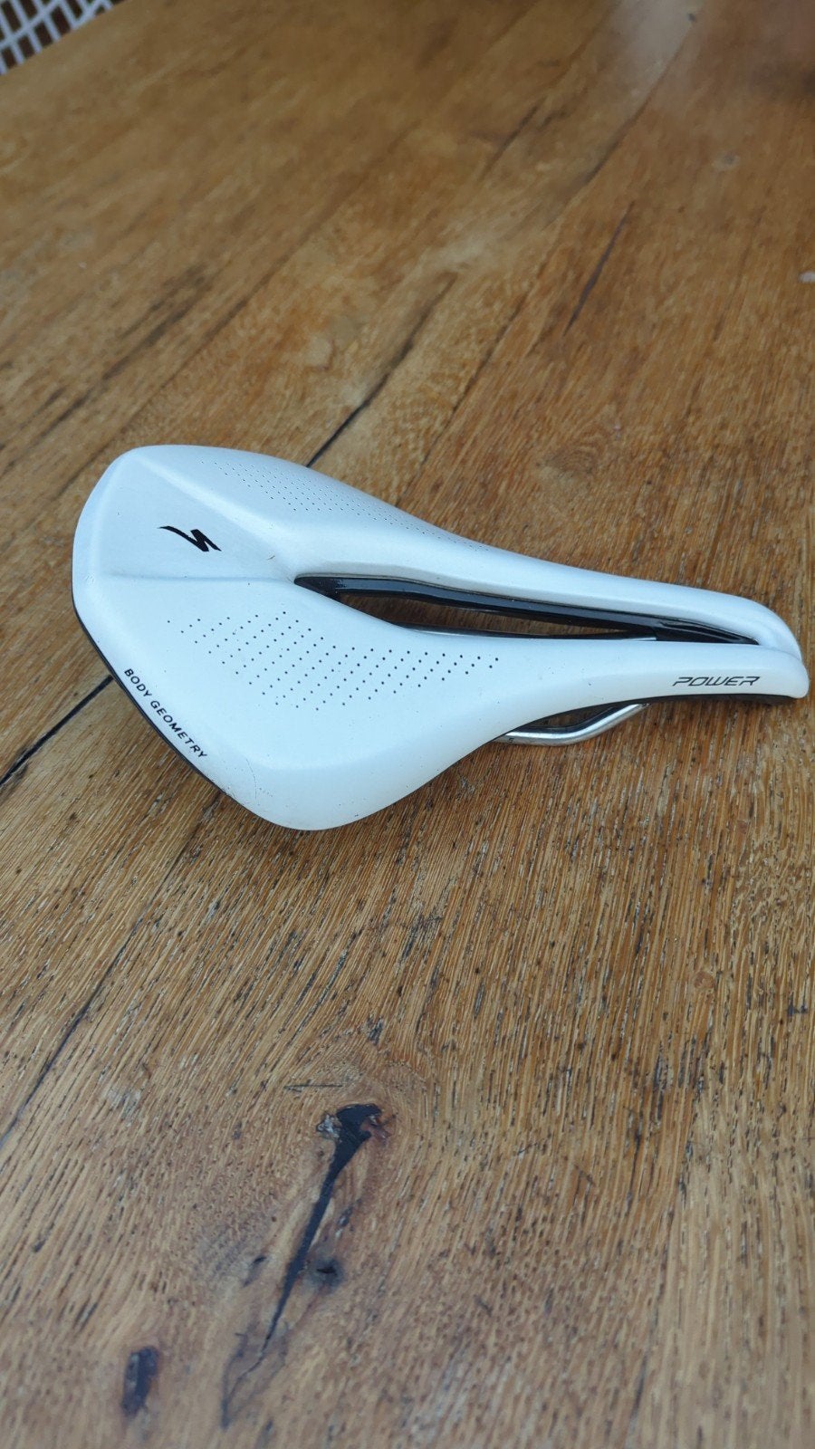 Specialized Power Zadel 143mm Wit, Fietsen en Brommers, Specialized, Gebruikt, Racefiets, Kunststof