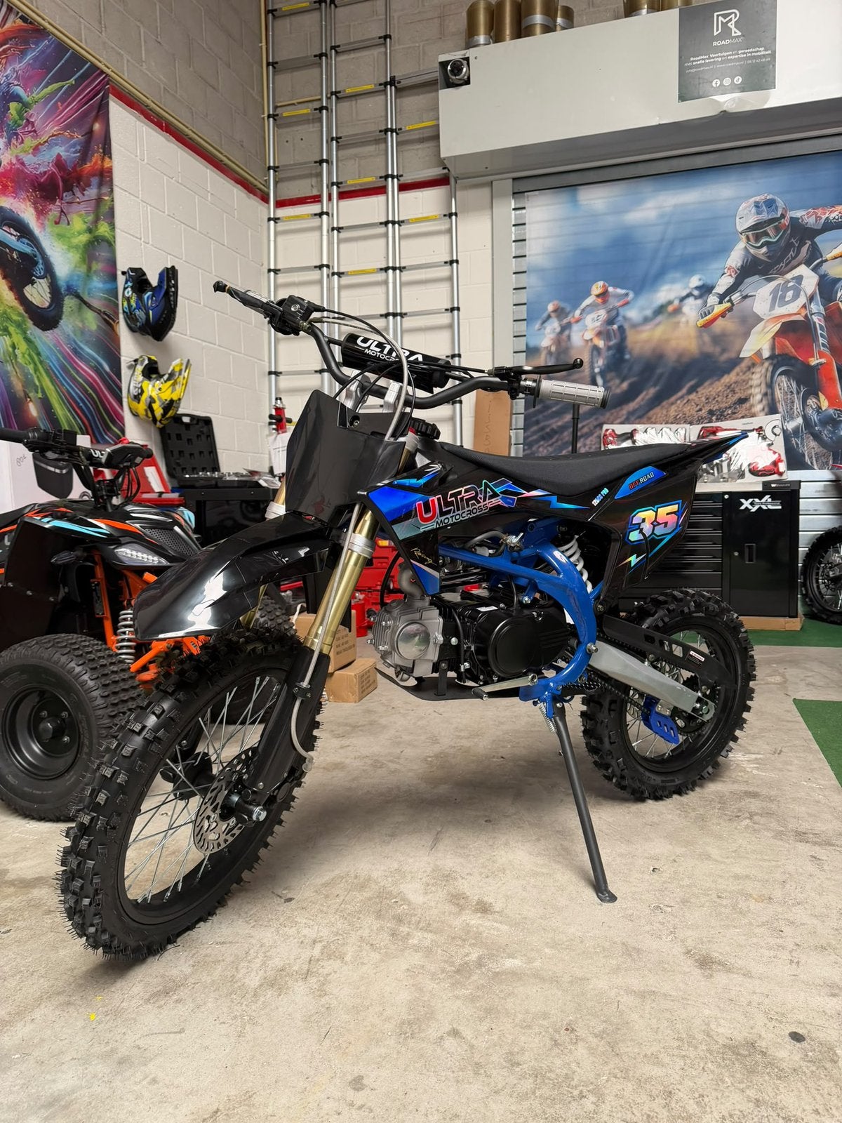 ‼️NIEUW‼️ Ultra Motocross Crosser 125cc Pro E-Start 95km/h, Fietsen en Brommers, Overige merken, Nieuw, 4 versnellingen, 125 cc