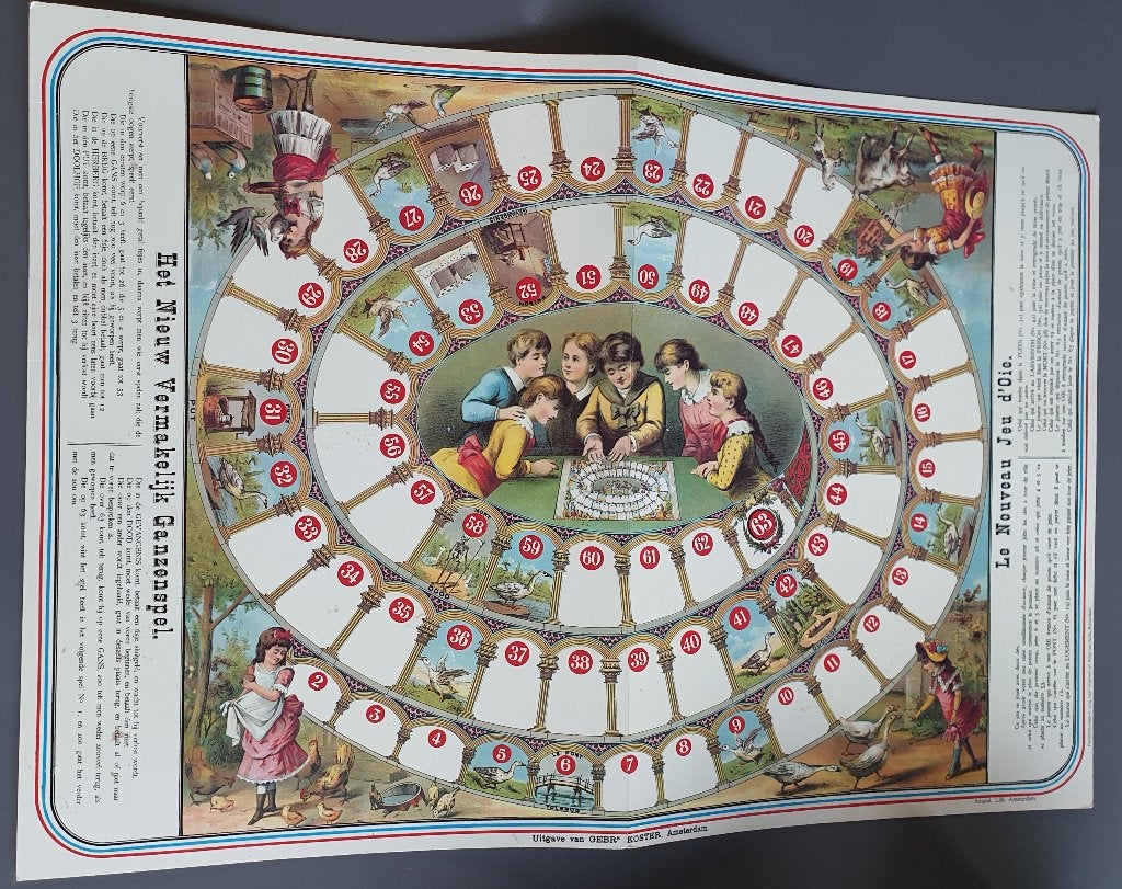 Antiek Ganzenspel – Facsimile 1974 (Atlas van Stolk), Antiek en Kunst, Ophalen of Verzenden