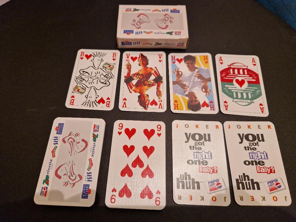 Fido Dido kaartspel 7UP, Rivella, Sisi, Pepsi, Sourcy, Ophalen of Verzenden, Zo goed als nieuw, Speelkaart(en)