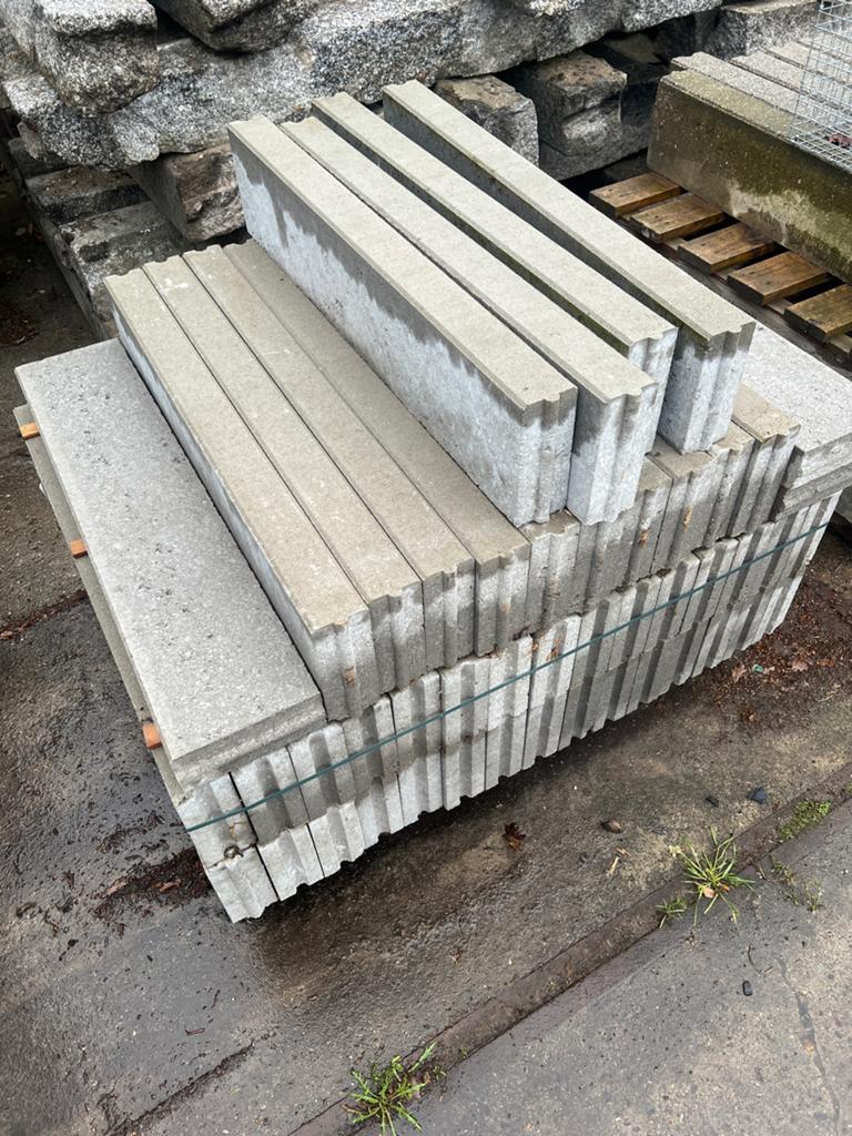 Grijze Bestratingsbanden 8x20x100 cm - Per Stuk, Tuin en Terras, Tegels en Klinkers, Ophalen, Nieuw, Beton, Overige typen