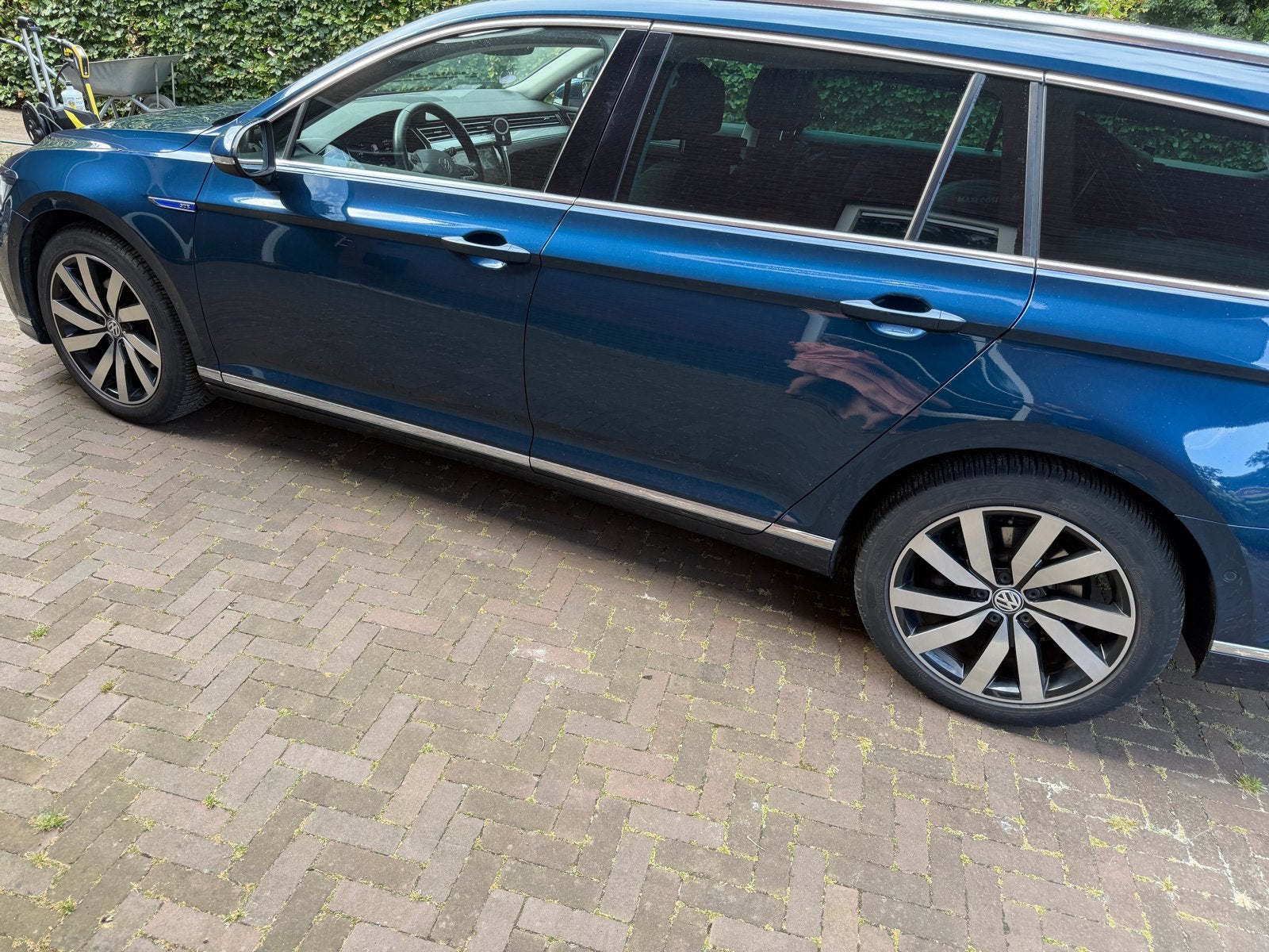4 x 18 inch VW velgen 5x112, All season band met 5mm profiel, Auto-onderdelen, Ophalen, 18 inch, Gebruikt, Banden en Velgen