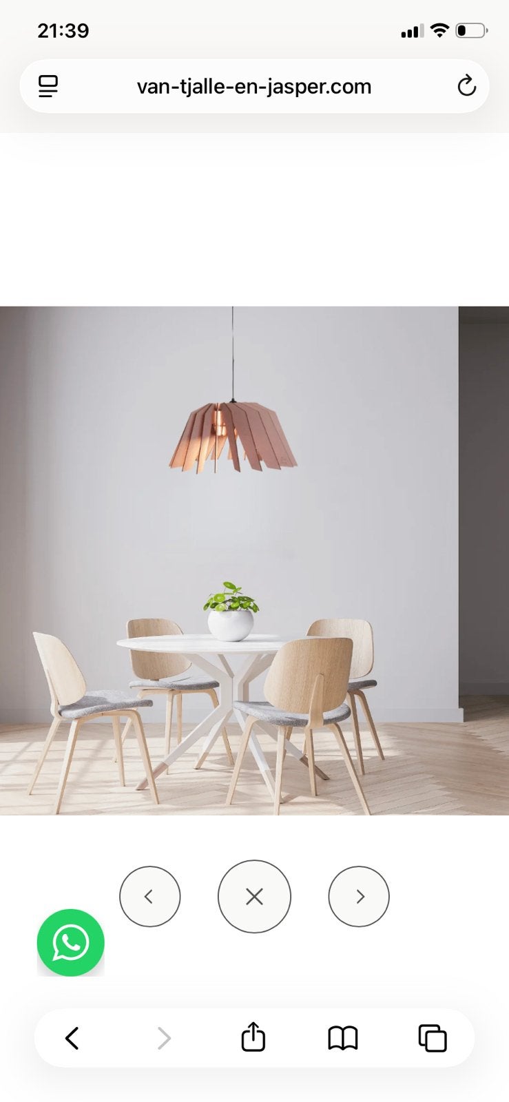 Design hanglamp Vesper Van Tsjalle en Jasper, Ophalen, Modern / design, Natuurlijk materiaal, Nieuw