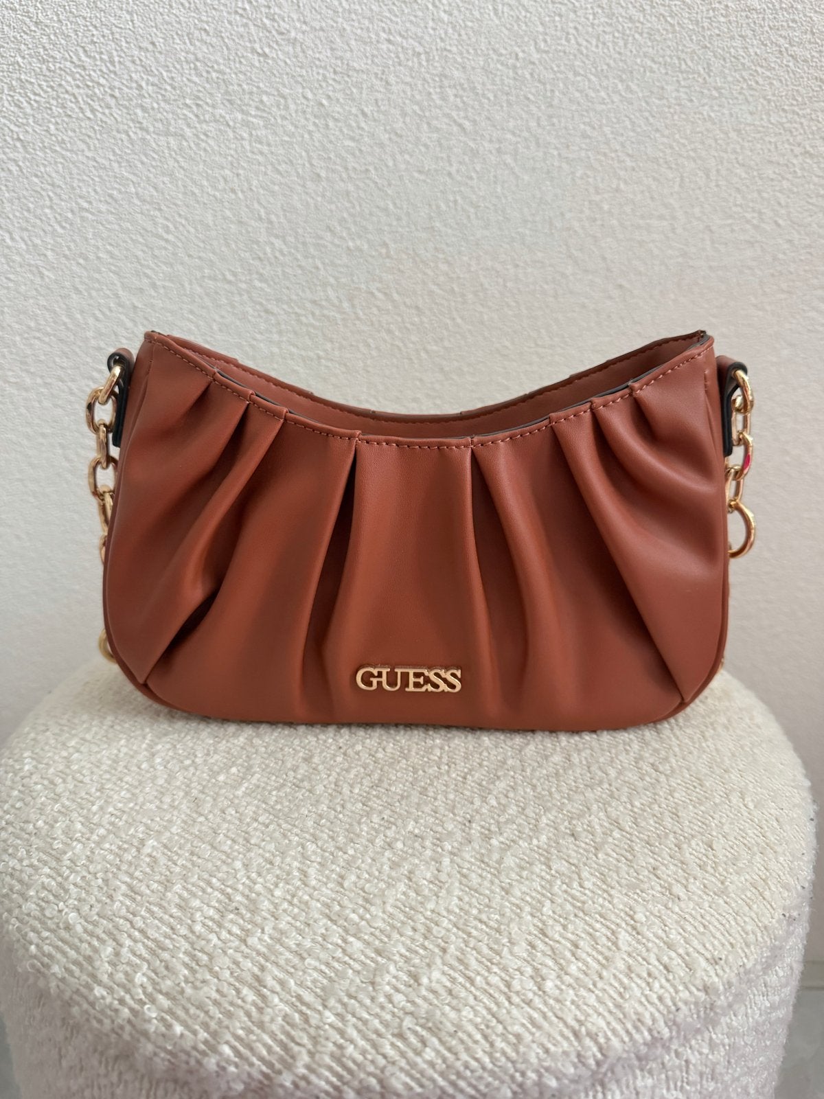 Guess Factory Elmore Mini Shoulder Bag tas nieuw, Ophalen of Verzenden, Nieuw, Bruin, Schoudertasje