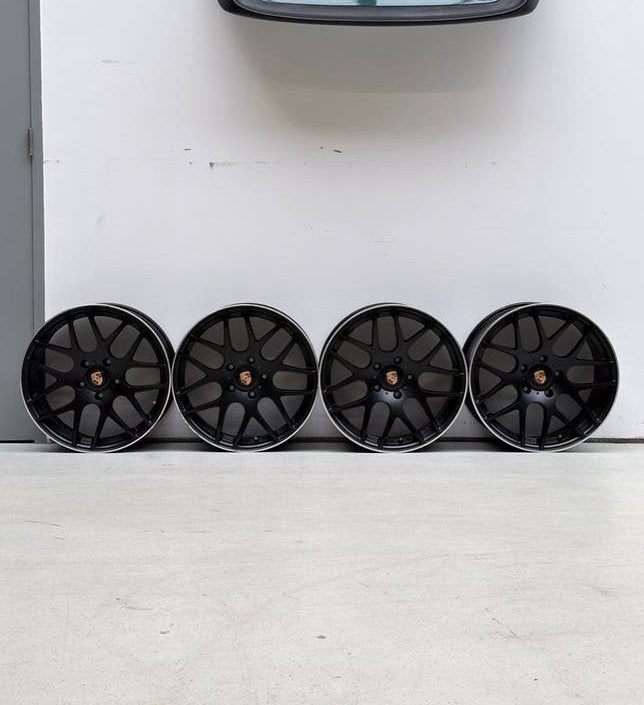 Avant Garde Ruger Mesh 19 inch velgen voor Porsche zwart set, Auto-onderdelen, 19 inch, Gebruikt, Velg(en), Ophalen of Verzenden