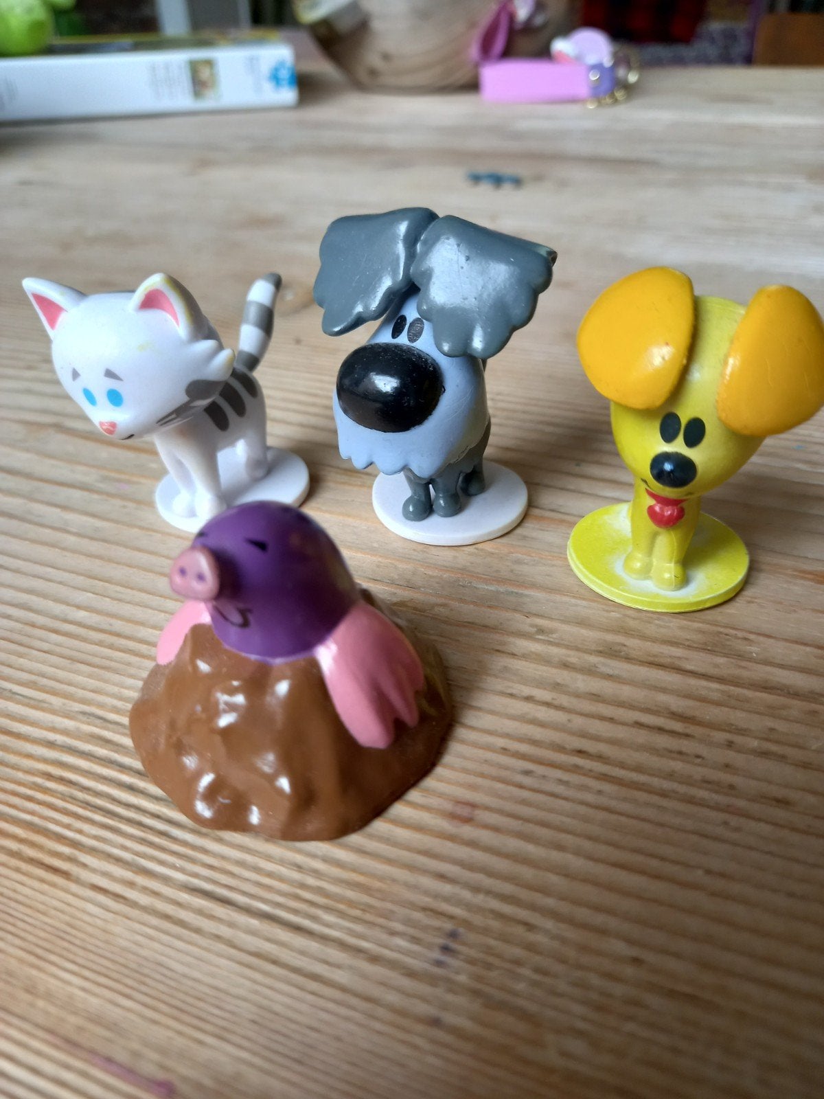 Woezel en Pip speelgoed / taarttoppers, Ophalen of Verzenden, Gebruikt