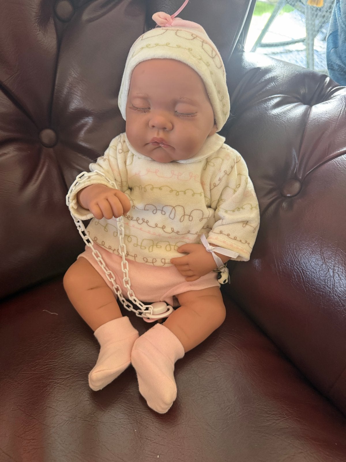 Realistische Babypop met Kleding en Speen, Ophalen, Zo goed als nieuw, Babypop