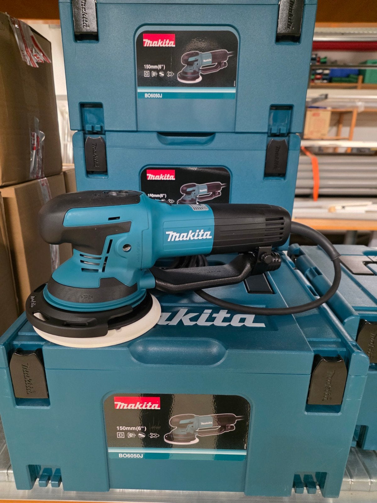 Makita BO6050J Excentrische Schuurmachine 150mm, Info@makita.nl, Makita, Nieuw, 600 tot 1200 watt