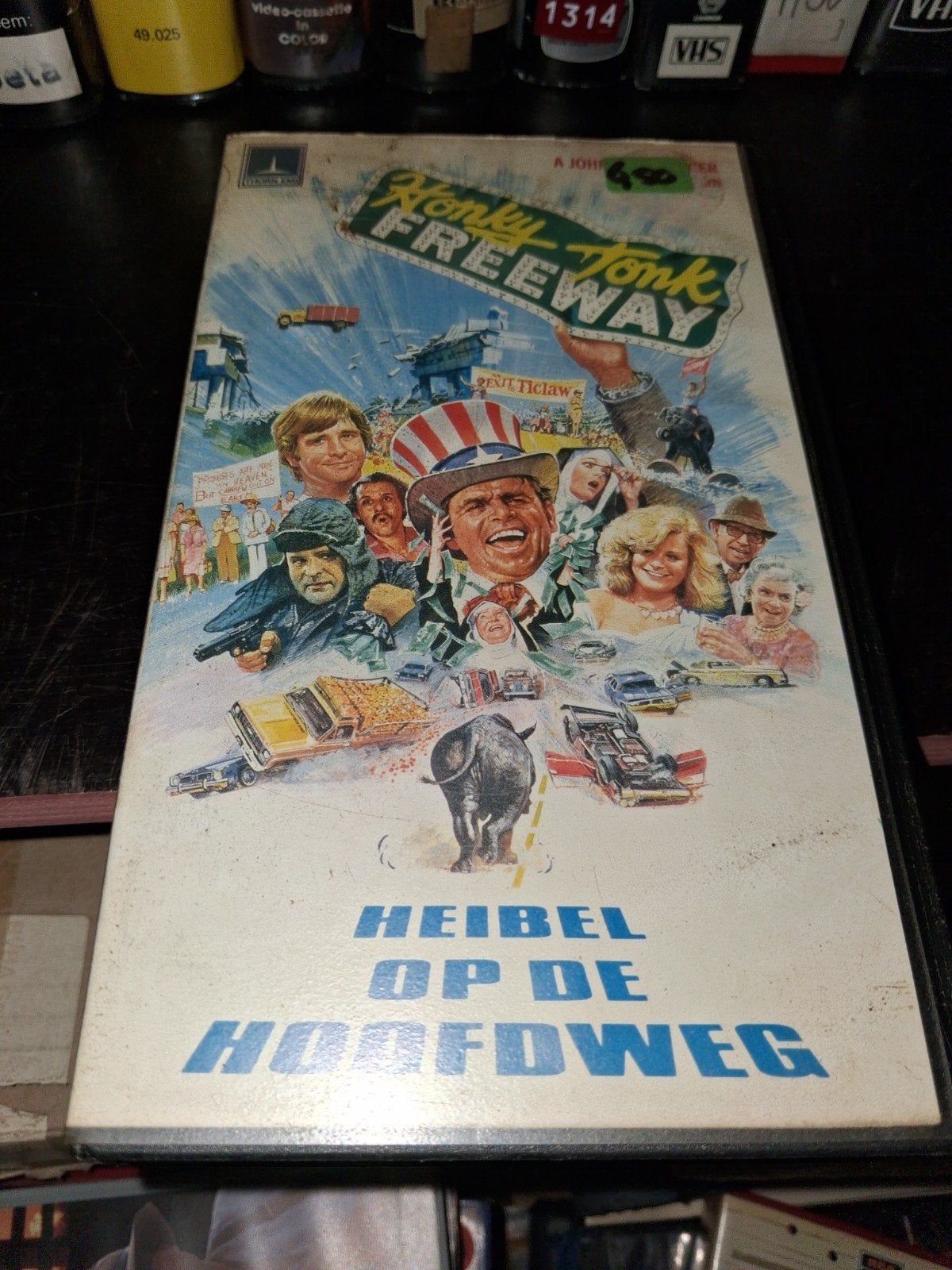 Vhs ex-rental  - Honky Tonk Freeway, Vanaf 16 jaar, Ophalen of Verzenden, Gebruikt, Horror