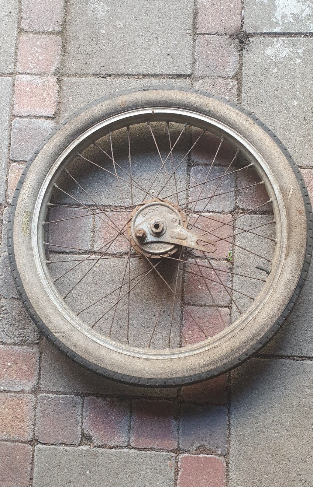 Sachs 19" aluminium velg compleet met naaf en rem, Ophalen, Gebruikt, Overige typen