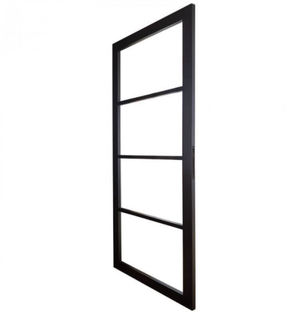 NIEUW!! Zwarte binnendeur met blank glas voorgelakt, Niet ingevuld, 80 tot 100 cm, Binnendeur, Niet ingevuld