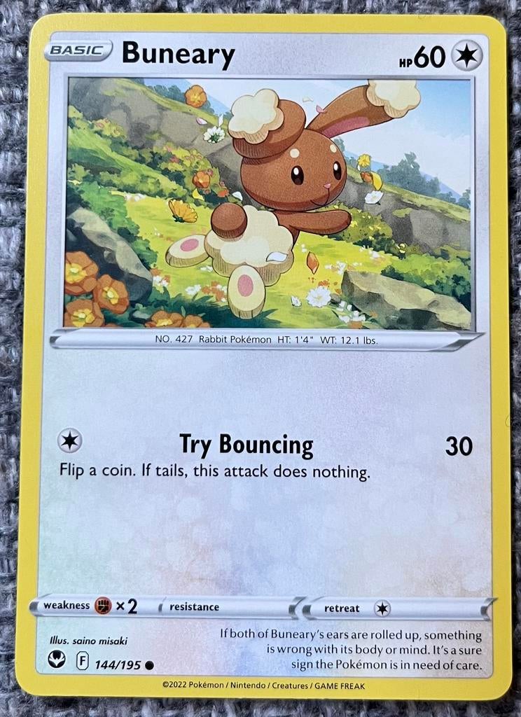 Pokémonkaart van Buneary (427) • Silver Tempest (144/195), Verzenden, Nieuw, Losse kaart