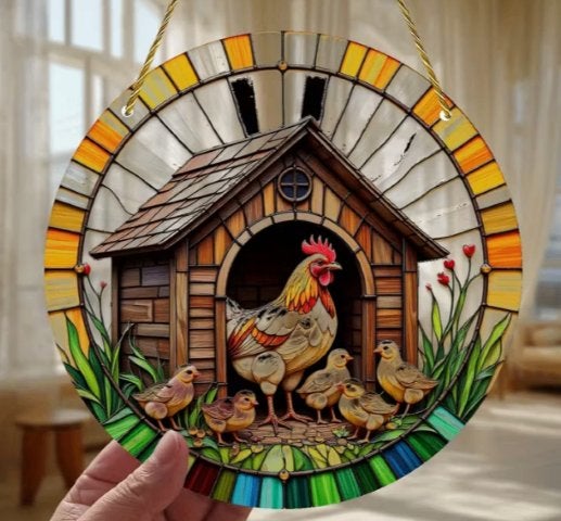 Raamhanger Kippenhok Kip met kuikens, Ophalen of Verzenden, Nieuw