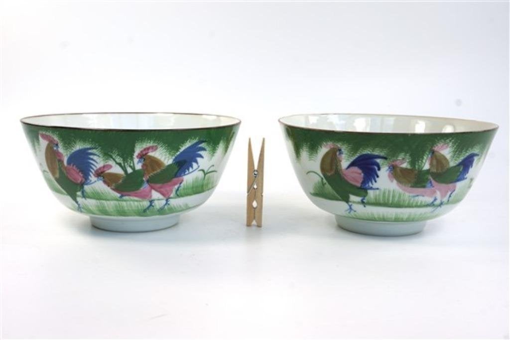 2 Chinese schalen met kippen, Ophalen of Verzenden, Zo goed als nieuw, Nvt, Nvt